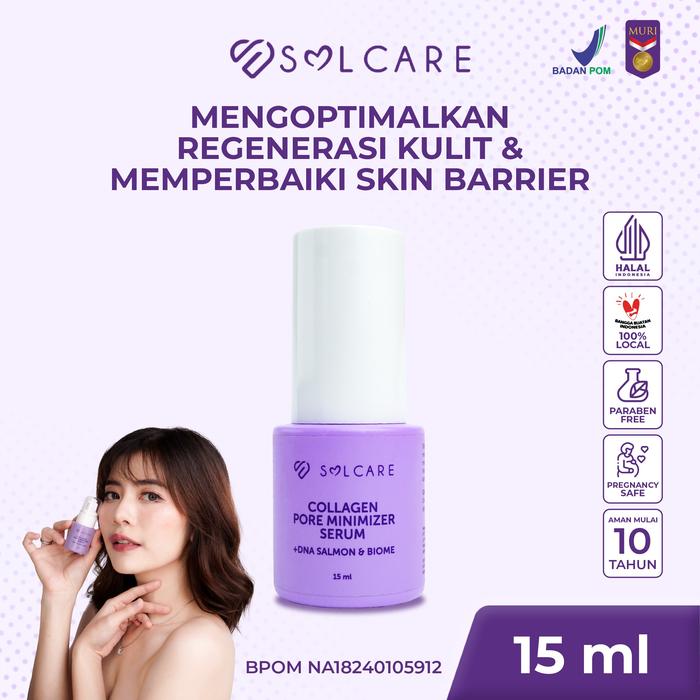 Gambar Solcare Collagen Pore Minimizer Serum + DNA Salmon & Biome – Serum Penghilang Bopeng & Pengecil Pori - Pore minimizer dari Solcare.id undefined Tokopedia