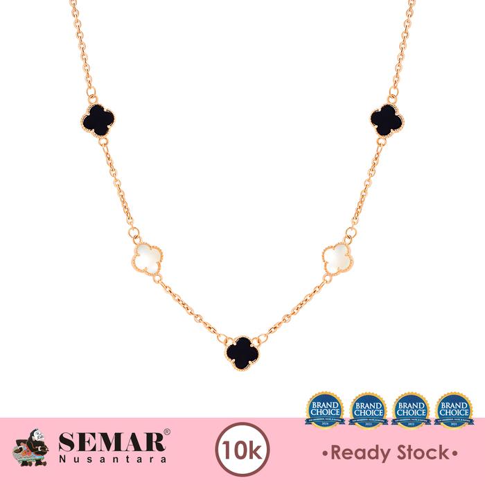 Gambar Kalung Emas Black Clover Gold 10K Semar Nusantara - 5 Black & White dari Semar Nusantara undefined Tokopedia