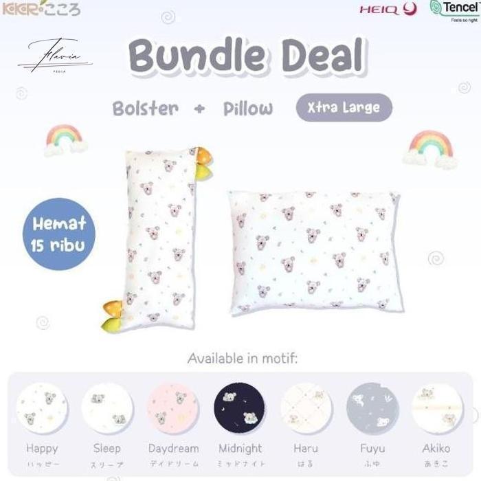 Gambar Bantal dan Guling Paket Bundle Size Xtra Large | Bantal Guling Set Tidur Dewasa dan Ibu Hamil Halus Lembut Bahan Tencel -Flavia - B-Mori, G-Midnight dari Flavia Pedia undefined Tokopedia