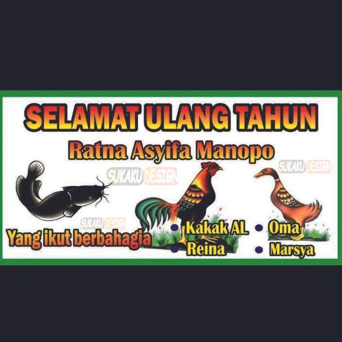 Gambar banner / spanduk ulang tahun /sidang / wisuda design pecel lele - 3x2 dari gensss dekor undefined Tokopedia