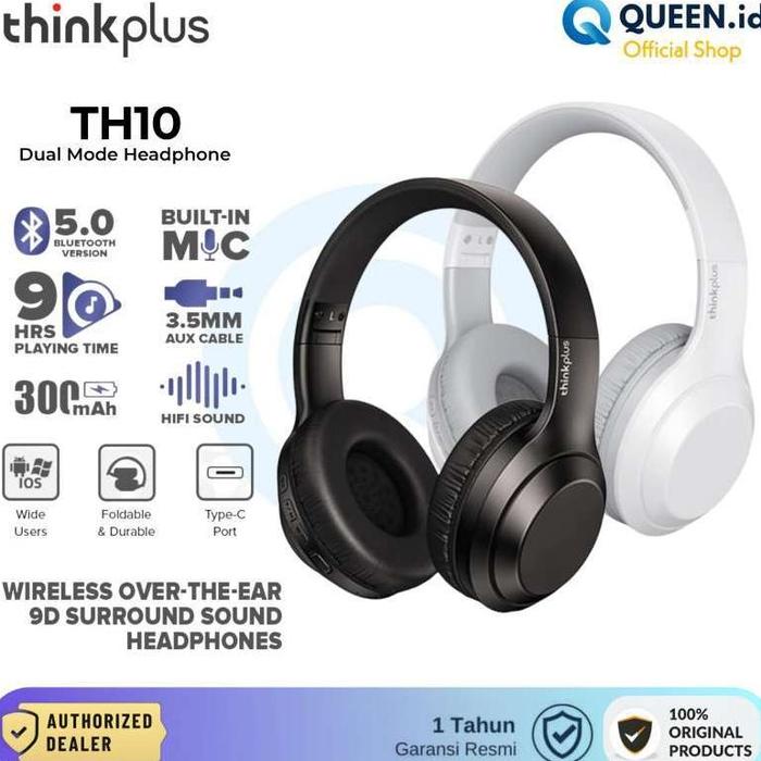 Gambar Terlaris Lenovo Th10 Headset Bluetooth 5.0 Wireless Wired Dual Mode Stereo Bass Headphone Aux 3.5Mm - Hitam dari RayanaAccessories undefined Tokopedia
