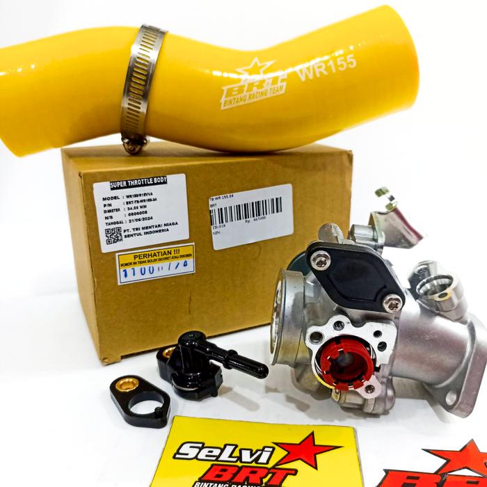 Gambar THROTTLE BODY BRT TB & VELOCITY WR 155/ R15 /VVA Vixion R/ XSR /MT15 - TB+BANANA 34mm dari SelviBRT undefined Tokopedia