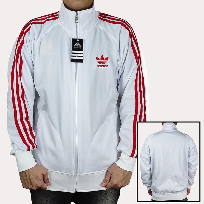 Gambar JAKET ADIDAS FIRE BIRD PUTIH - TRAINING OLAH RAGA ADIDAS FIREBIRD PRIA - PUTIHLISTMERAH, M dari 'lee 999 Store undefined Tokopedia
