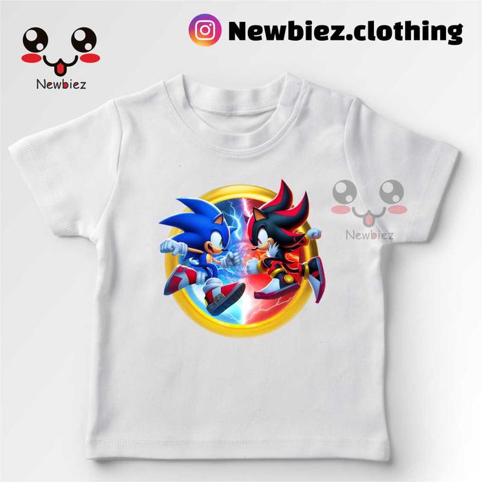 Gambar Kaos anak karakter sonic keren, newbiez cotton combed 30s, 100% katun - Putih, XS dari newbiez-clothing undefined Tokopedia