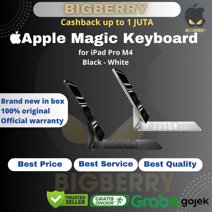 Gambar Apple Magic Keyboard for iPad Pro M4 2024 11 13 inch Black White - 11 Inch, White dari Bigberry Cellular undefined Tokopedia