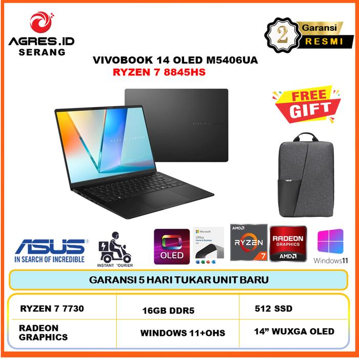 Gambar Asus VIVOBOOK S 14 M5406UA Ryzen 7 8845HS 16Gb 512Gb 14" WUXGA OLED Garansi Resmi - UNIT ONLY dari Agres ID Serang undefined 5 Tokopedia