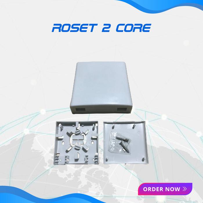 Gambar Roset Fiber Optic 2 CORE / ROSET FTTH 2 CORE / ROSET PLASTIK 2 CORE - Kosongan dari Harco Lapak undefined 2 Tokopedia