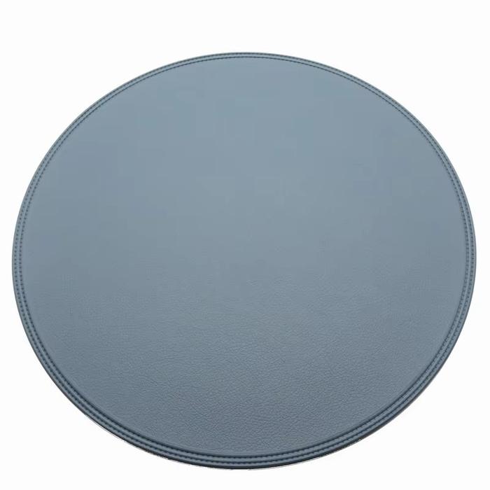 Gambar Tatakan Piring Kulit dan Tatakan Gelas Tahan Air High Quality - Biru dari Home Decor Zega undefined Tokopedia
