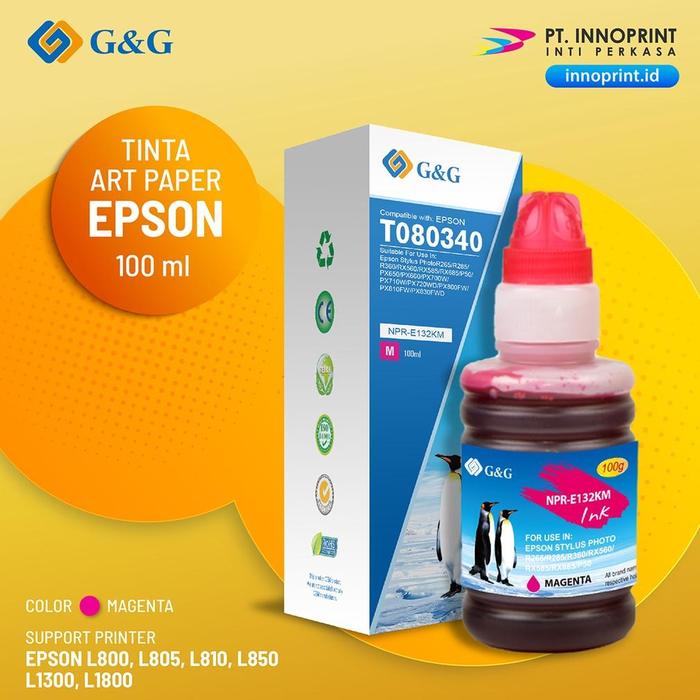 Gambar 1 SET 6 WARNA Tinta Art Paper G&G Original Compatible Untuk Head Print Epson - Hitam, 100 ml - MAGENTA dari naurashop96 undefined 2 Tokopedia