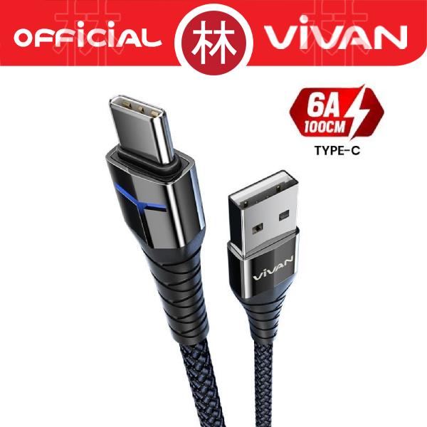 Gambar Vivan VFM100 Micro USB / VFC100 USB-C / VFL100 Lightning / VFCC120 C to C / VFCL120 C to L Kabel Data Cable Fast Charging 2.4A - 6A Max 66W QC3.0 - VFC100 dari Liem Group undefined Tokopedia
