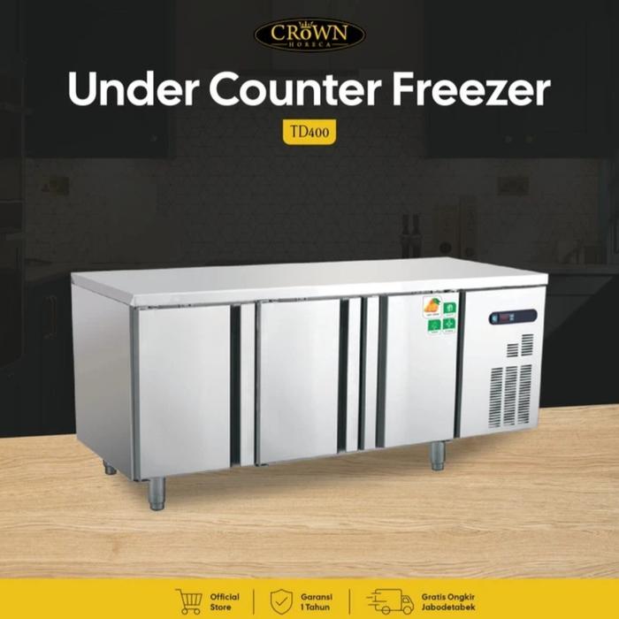 Gambar CROWN Horeca TD 400 Under Counter Freezer Meja Pendingin 3 Pintu 450 Liter 750 Watt TD400 dari VIXION HOME SOLUTION undefined Tokopedia