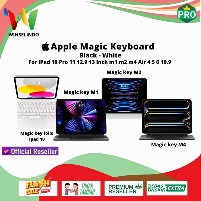 Gambar Apple Magic Keyboard 2021 iPad Pro 11 12.9 Inch M1 Air 10.9 2020 White - White 2024, 13 Inch dari Winselindo undefined Tokopedia