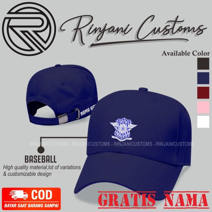 Gambar TOPI BASEBAL POLANTAS GRATIS CUSTOM NAMA-TOPI POLISI LALU LINTAS - navy dari Rinjani Aparat Costum undefined Tokopedia