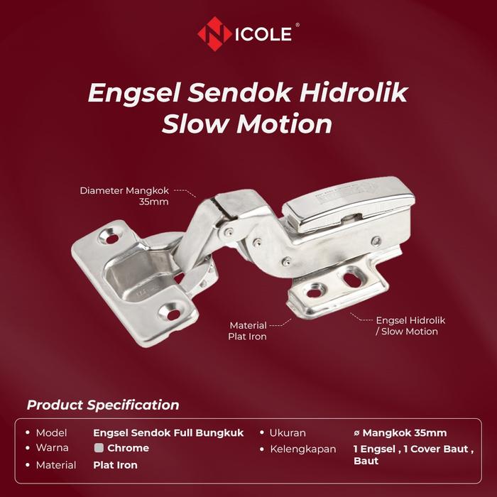 Jual Engsel Sendok Slow Motion Soft Close Hidrolik / Engsel Lemari ...
