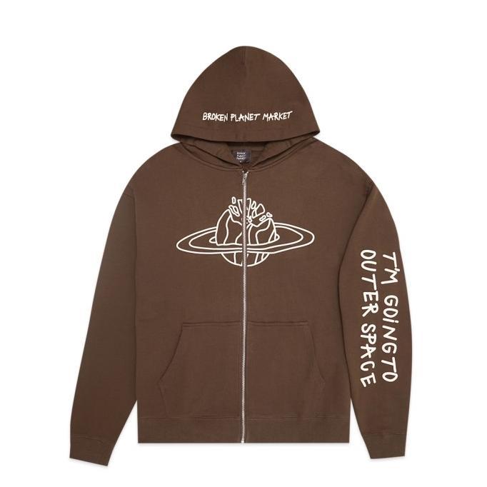 Gambar Broken Planet Market Outer Space Zip-Up Hoodie - Brown, M dari TSR Store97 undefined Tokopedia