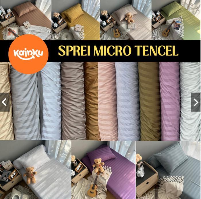 Gambar Sprei Micro tencel KAIN KU 90 100 120 140 160 180 200 warna lengkap - 160X200X35 dari SRC 45StoreeFamily undefined Tokopedia