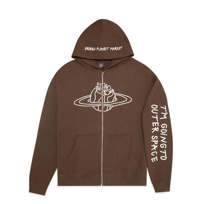 Gambar Broken Planet Market Outer Space Zip-Up Hoodie - Brown, M dari TokoSiN-10shoop undefined Tokopedia