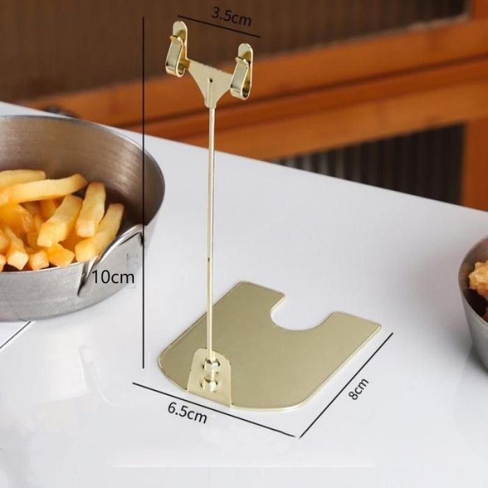 Gambar 10cm Stand Card Holder Table Menu Stand Name Tag Holder Price Tag Stand Untuk Toko Roti/Kedai Kopi/Restoran - Gold/10cm dari Kaya Koleksi4 undefined Tokopedia