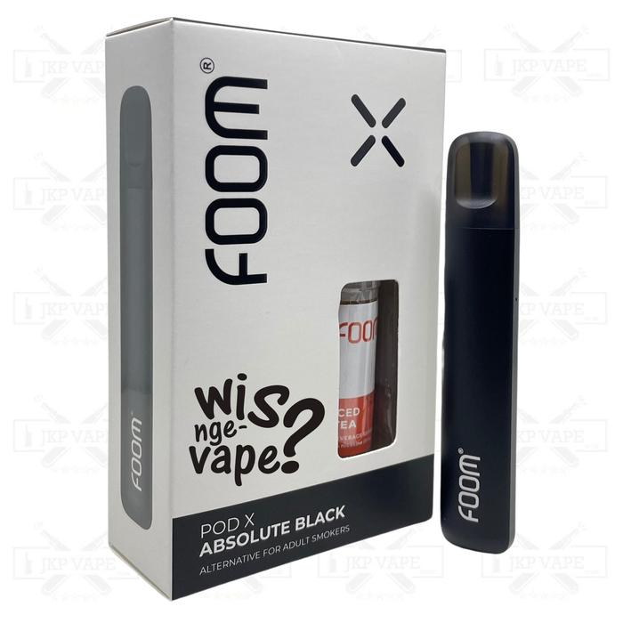Gambar Foom X Bundling LIQUID 580mAh Pod Kit - By Foom Lab Kit Authentic - Absolute Black dari JKP Vape Store undefined Tokopedia