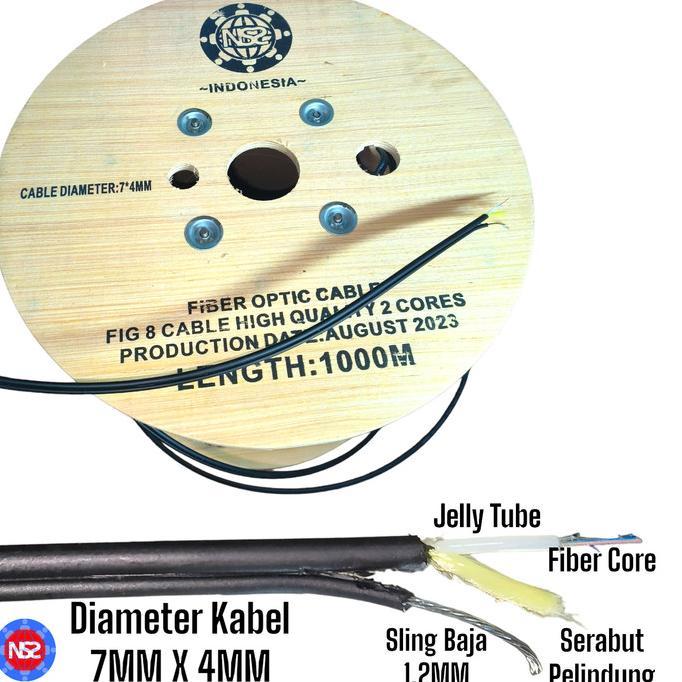 Gambar kabel fo 12 core fig8 jelly tube NS2 high quality 2km / dropcore fig 8 - 2Core FIG8 1KM dari panpanggcengek anyarrrr undefined Tokopedia
