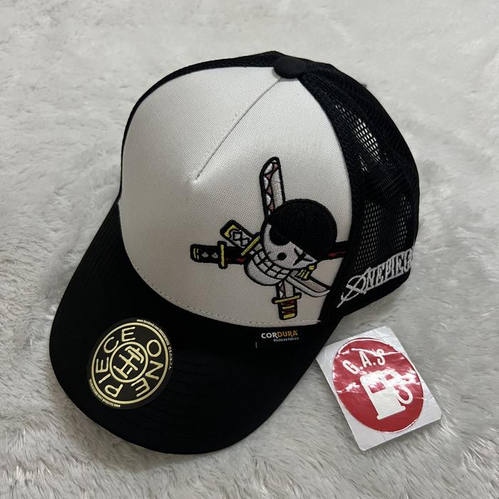 ANGEL NEW ERA ONE PIECE CORDURA PIRATE ZORRO TRUCKER BLACK CAP di Gas  Sneaker Tokopedia
