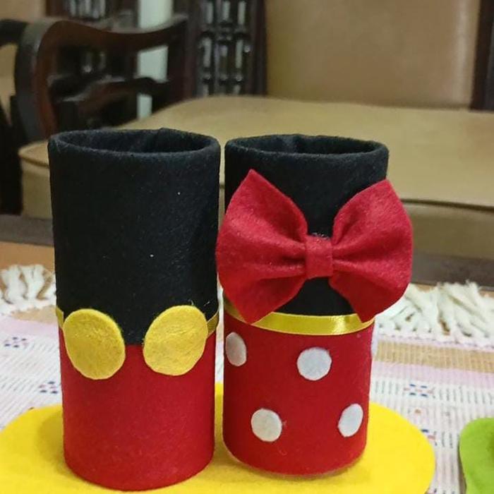 Gambar tempat pensil dari botol plastik di lapisi kain flanel (putri salju) - mickey dari R14R STORE undefined 4 Tokopedia