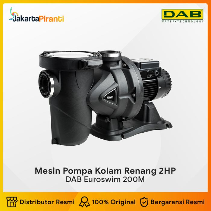 Pompe Pour Piscine DAB Euroswim 200 T - 2 CV Triphasé 400V - Compatible Traitement Au Sel - 8