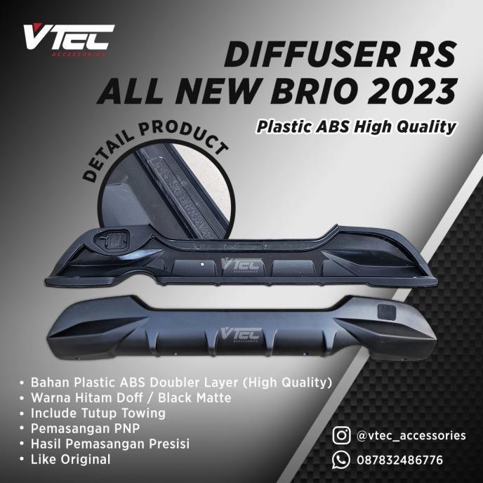Gambar Diffuser RS All New Brio 2023 Oem Look Bahan Plastic ABS Double Layer - Dus + Kayu dari YU JIMIN undefined Tokopedia