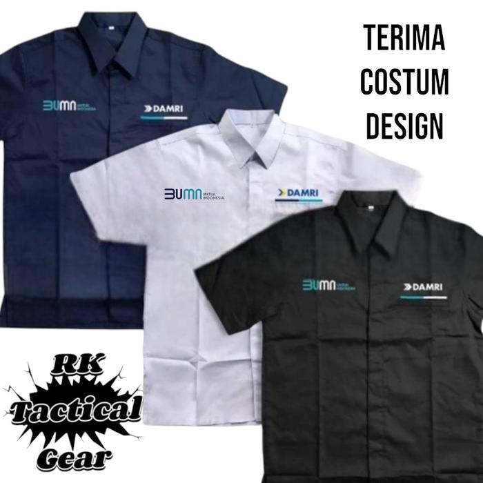 Gambar Kemeja PDH BUMN DAMRI - Seragam Kemeja BUMN DAMRI Putih Navy - Hitam, XXL (PANJANG) dari Rktacticalgear undefined Tokopedia