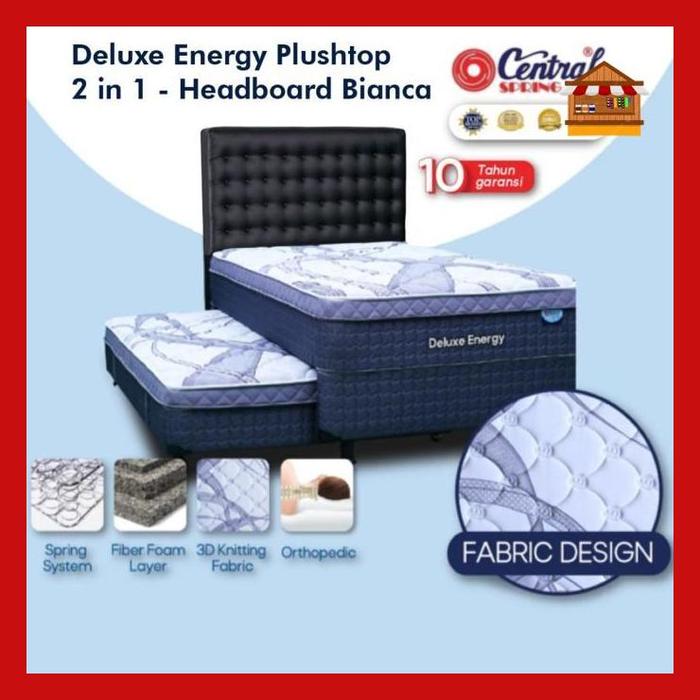 Gambar (Terbaru) Kasur Springbed Central Deluxe Energy Plushtop 2 In 1 - Kasur Anak Central Spring Bed Kasur Sorong Bestseller - FULL SET, 90 X 200 CM -PO dari Dewi Sthore. undefined Tokopedia