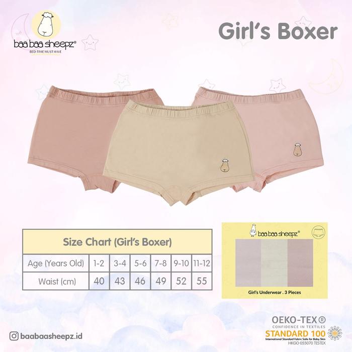 Gambar Baabaasheepz Boy Girl Boxer Brief Underwear For Kids Celana Dalam Anak Laki Laki Celana Dalam Anak Perempuan - BoxerGirl7-8Y dari The Little Cute undefined Tokopedia