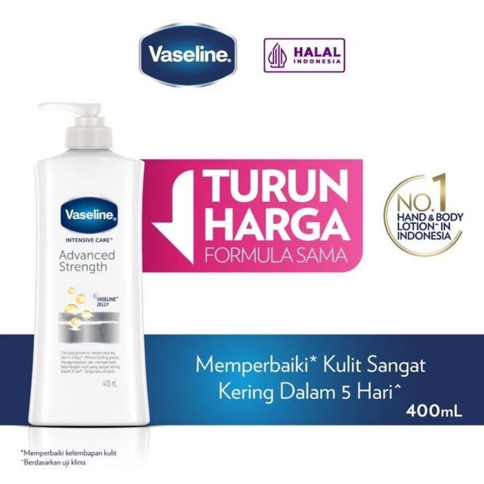 Gambar Vaseline body lotion 400ml cocoa radiance / Aloe Soothe / Advanced Strength / Spf 24 - Advanced streng dari estello-_NEW undefined Tokopedia