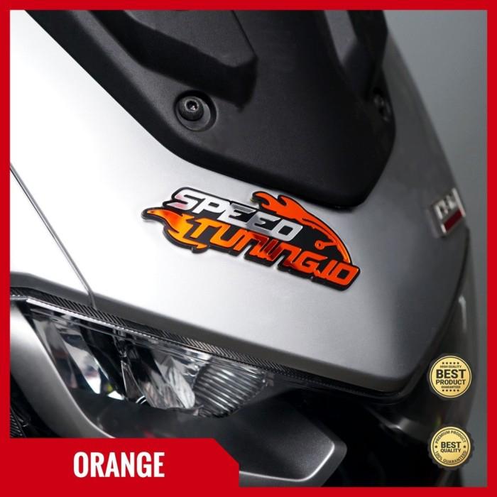 Gambar Aksesoris motor emblem speed tuning stiker logo akrilik 3D speedtuning timbul - red dari autove aksesoris motor undefined 3 Tokopedia