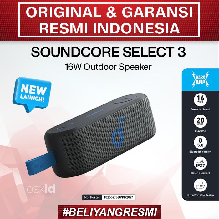Soundcore Anker Select Outdoor Speaker 16w Bassup Technology 20h Playtime  Ipx7 Waterproof A3172