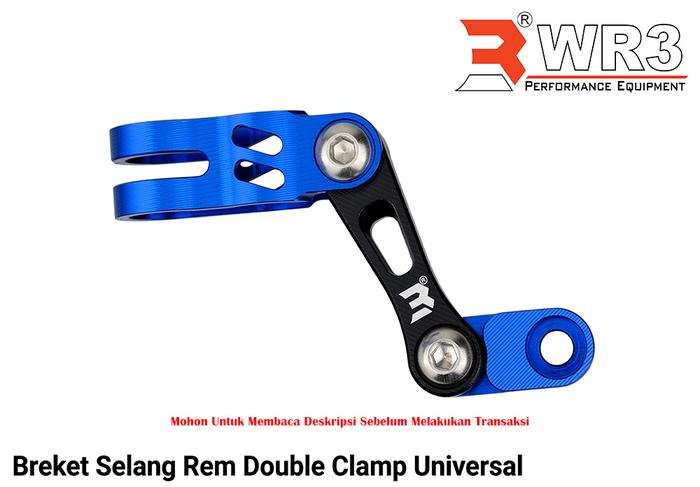 Gambar Breket Bracket / Klem Selang Rem Depan WR3 Universal Ninja 250 Fi 150RR R25 CBR 250RR Nmax Xmax Aerox - Double B.Blue dari WR3 undefined Tokopedia
