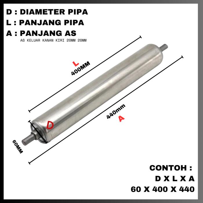 Gambar Gravity Roller - Roll Gravity Conveyor 2.5 inch - 400 dari SIMETRI JAYA TEKNIK undefined Tokopedia