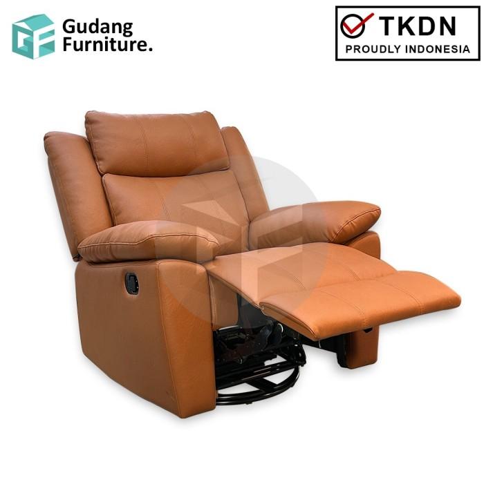Gambar GF Series Sofa Reverie 1 Seater Sofa Single Recliner Minimalis (PS) - Cokelat dari Gudang Furniture_NEW undefined Tokopedia