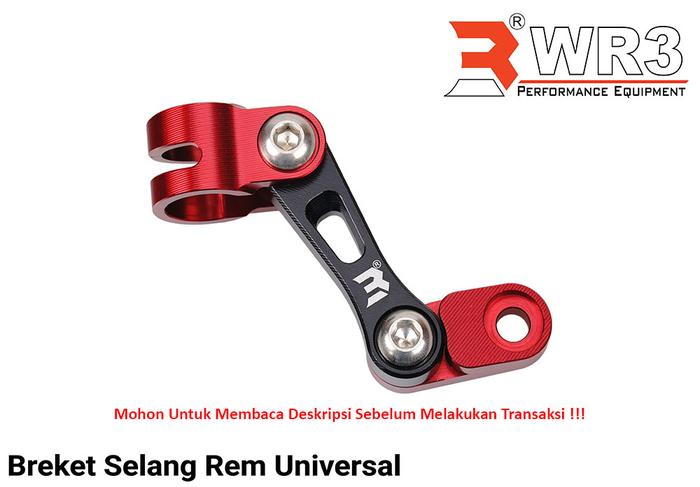 Gambar Breket Bracket / Klem Selang Rem Depan WR3 Universal Ninja 250 Fi 150RR R25 CBR 250RR Nmax Xmax Aerox - Single B.Red dari WR3 undefined Tokopedia