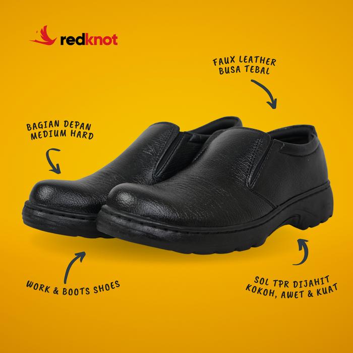 Gambar Redknot Drill V2 Boots - Sepatu Boot Pria Slip On Original Kokoh dan Awet - Hitam, 36 dari Redknot - Sepatu Sneakers Pria undefined Tokopedia