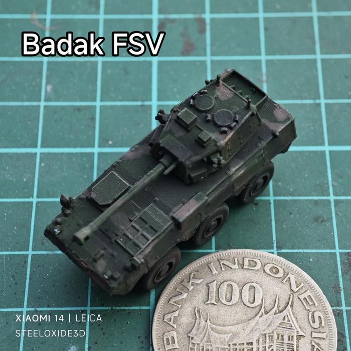 Gambar Miniatur kendaraan militer TNI skala 1/144 set 1 warna - Badak FSV dari STEELOXIDE3D undefined Tokopedia