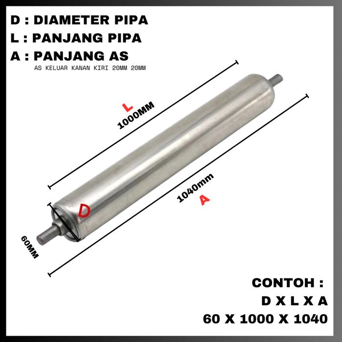 Gambar Gravity Roller - Roll Gravity Conveyor 2.5 inch - 1000 dari SIMETRI JAYA TEKNIK undefined Tokopedia