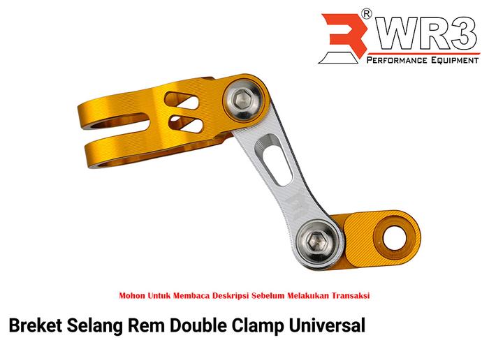 Gambar Breket Bracket / Klem Selang Rem Depan WR3 Universal Ninja 250 Fi 150RR R25 CBR 250RR Nmax Xmax Aerox - Double S.Gold dari WR3 undefined Tokopedia