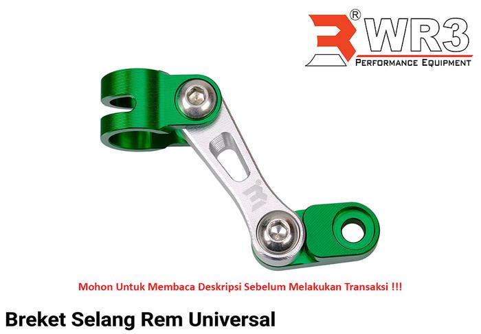 Gambar Breket Bracket / Klem Selang Rem Depan WR3 Universal Ninja 250 Fi 150RR R25 CBR 250RR Nmax Xmax Aerox - Single S.Green dari WR3 undefined Tokopedia