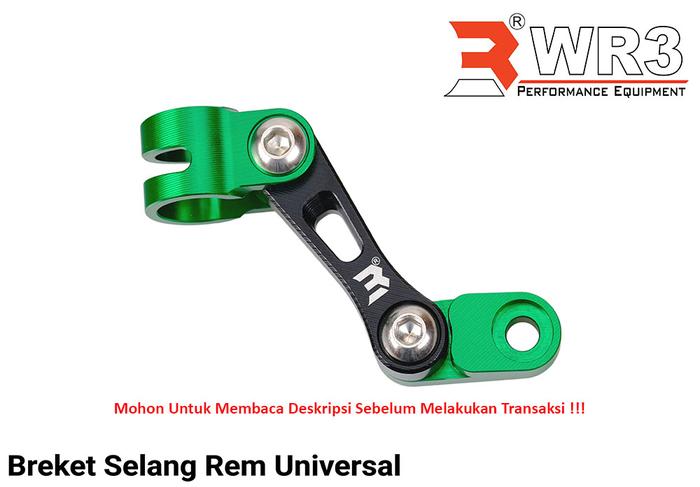 Gambar Breket Bracket / Klem Selang Rem Depan WR3 Universal Ninja 250 Fi 150RR R25 CBR 250RR Nmax Xmax Aerox - Single B.Green dari WR3 undefined Tokopedia