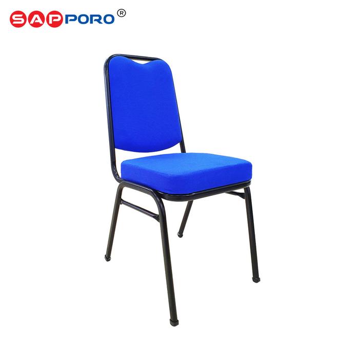 Gambar Kursi Susun Besi Kualitas Premium SAPPORO LEGIAN - Busa & Kain Tebal - Black Blue dari Tokyo Furniture Store undefined Tokopedia