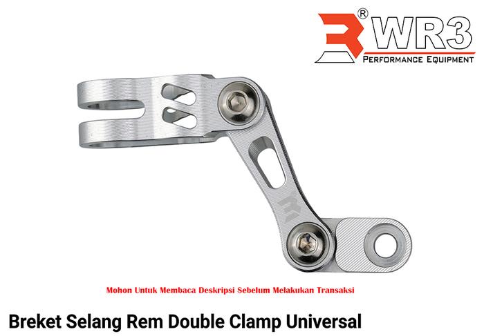 Gambar Breket Bracket / Klem Selang Rem Depan WR3 Universal Ninja 250 Fi 150RR R25 CBR 250RR Nmax Xmax Aerox - Double S.Silver dari WR3 undefined Tokopedia
