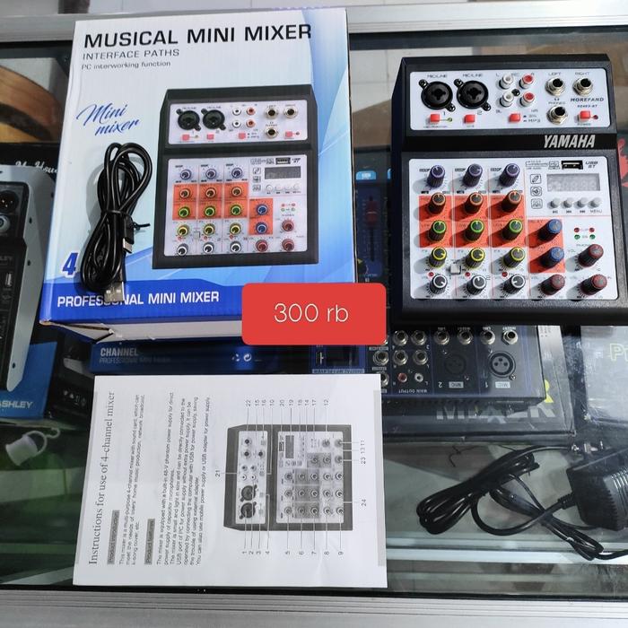 Gambar mixer 4 channel murah bluetooth - Hitam dari toko gitar gema musik Blitar undefined Tokopedia