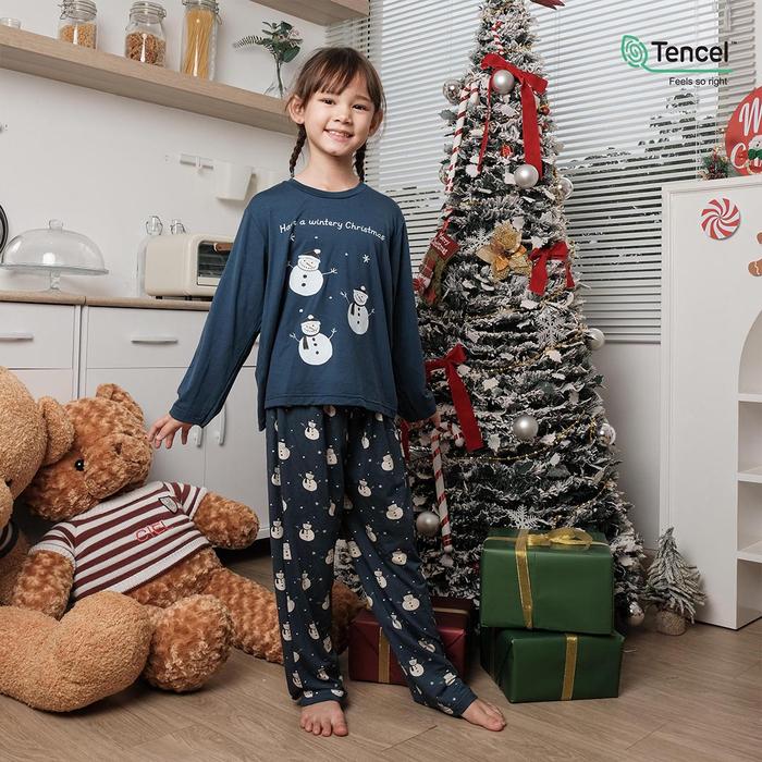 Gambar Cielyn | Xmas Series | Snowpee O-neck | TENCEL Micromodal | Baju Tidur Natal Couple Keluarga Tencel - KIDS, KIDS 10 YEAR dari Cielyn Official undefined Tokopedia