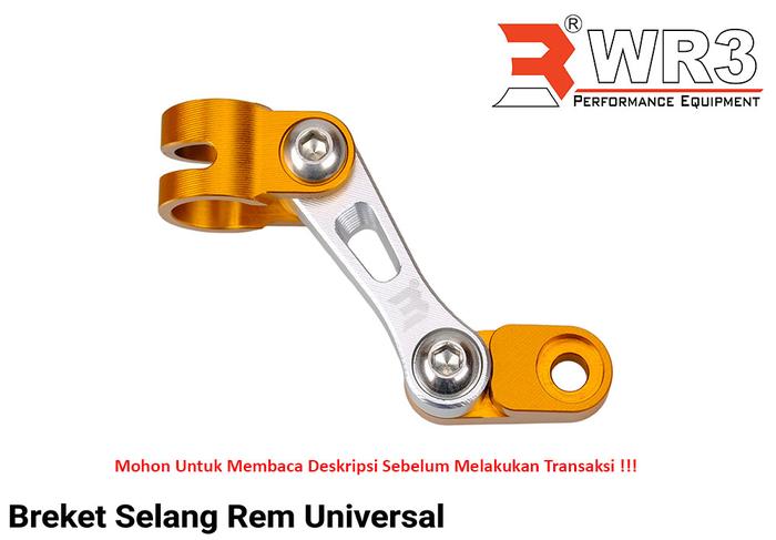 Gambar Breket Bracket / Klem Selang Rem Depan WR3 Universal Ninja 250 Fi 150RR R25 CBR 250RR Nmax Xmax Aerox - Single S.Gold dari WR3 undefined Tokopedia