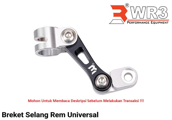 Gambar Breket Bracket / Klem Selang Rem Depan WR3 Universal Ninja 250 Fi 150RR R25 CBR 250RR Nmax Xmax Aerox - Single B.Silver dari WR3 undefined Tokopedia